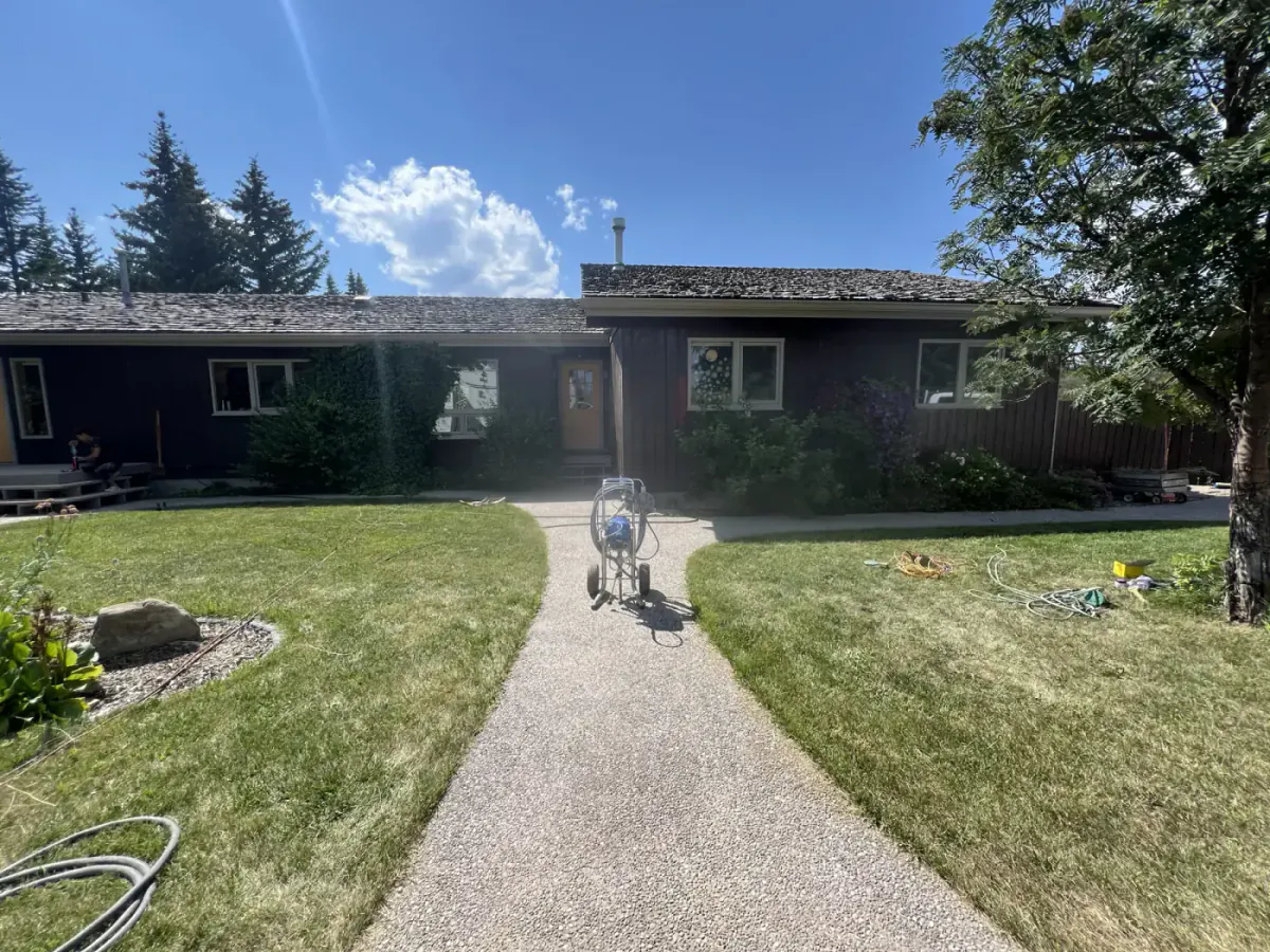 Calgary bungalow exterior before colour transformation by Dynamic Painting